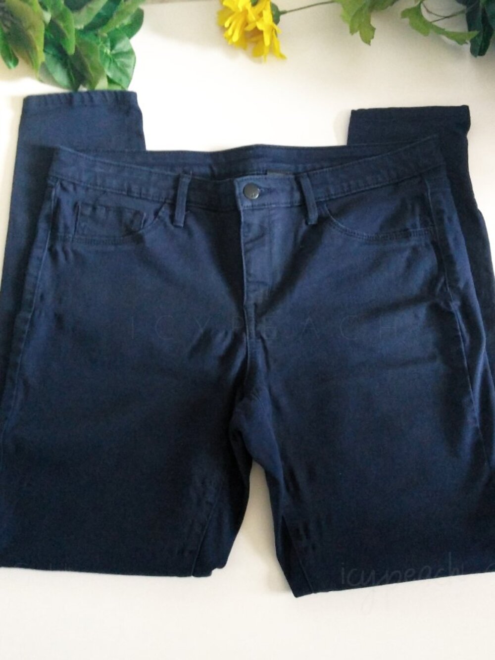 Mossimo Skinny Jeans Size 12 Dark Navy Denim Stretchy Classic Preppy Equestrian